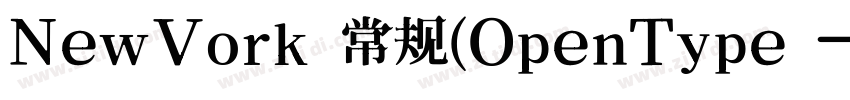 NewVork 常规(OpenType 字体转换